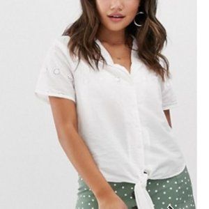 Collared White Blouse